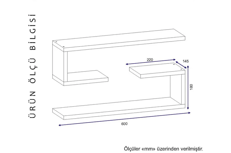 Furny Home Vegghylle 60 cm - Oppbevaring - Hylle - Vegghylle