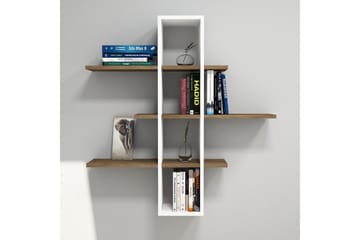 Gersby Vegghylle 101 cm - Brun/Hvit - Oppbevaring - Hylle - Vegghylle