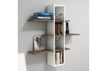 Gersby Vegghylle 101 cm - Brun/Hvit - Oppbevaring - Hylle - Vegghylle