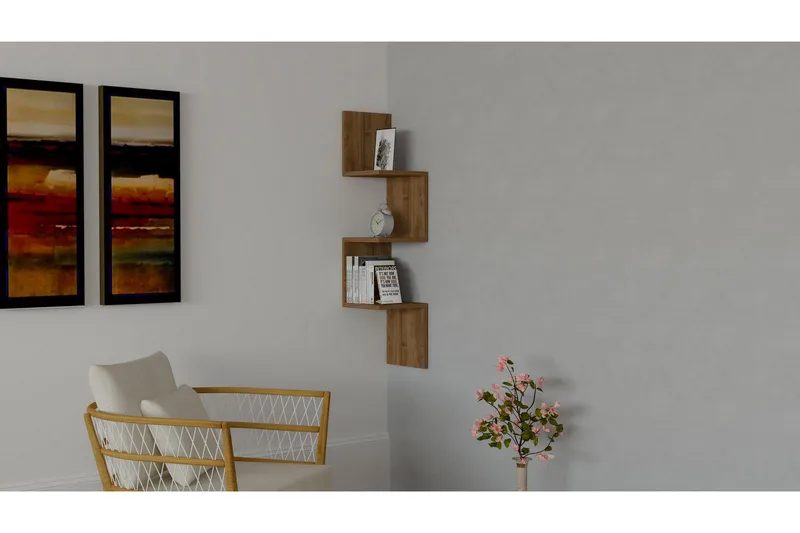 Gersby Vegghylle 25 cm, Brun