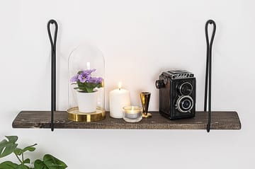 Gokse Vegghylle 15x60 cm - Svart / Valnøtt - Oppbevaring - Hylle - Vegghylle