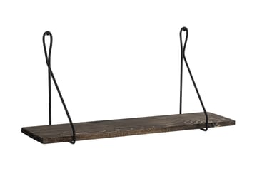 Gokse Vegghylle 15x60 cm - Svart / Valnøtt - Oppbevaring - Hylle - Vegghylle