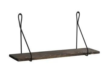 Gokse Vegghylle 15x60 cm - Svart / Valnøtt - Oppbevaring - Hylle - Vegghylle