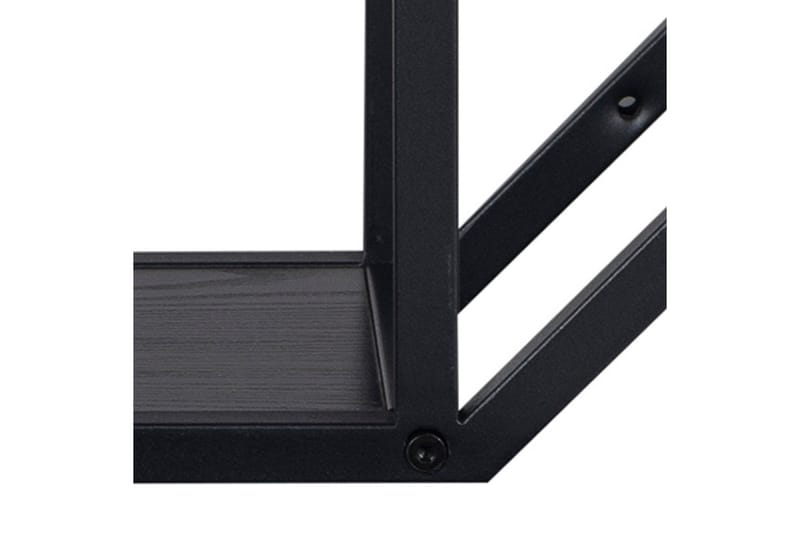 Hasslevik Vegghylle 77x20 cm 4 Hyller - Svart/Matt Svart - Oppbevaring - Hylle - Vegghylle