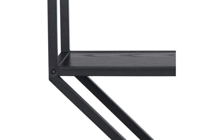 Hasslevik Vegghylle 77x20 cm 4 Hyller - Svart/Matt Svart - Oppbevaring - Hylle - Vegghylle