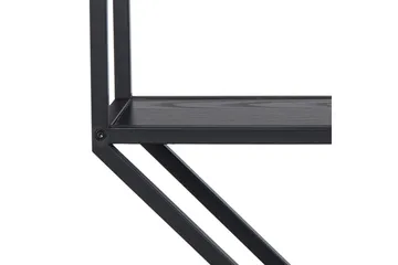 Hasslevik Vegghylle 77x20 cm 4 Hyller - Svart/Matt Svart - Oppbevaring - Hylle - Vegghylle