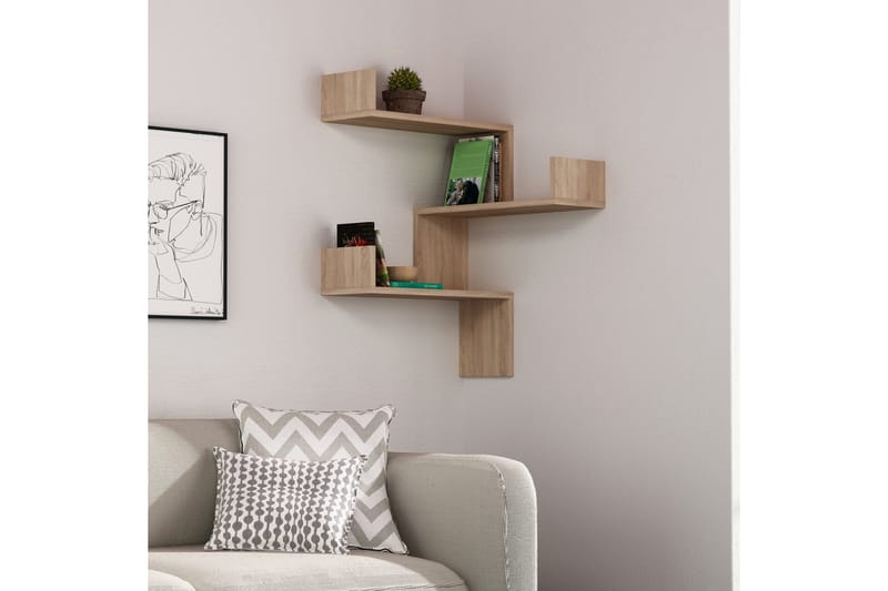 Homitis Vegghylle 60 cm i Eik - Brun - Oppbevaring - Hylle - Vegghylle