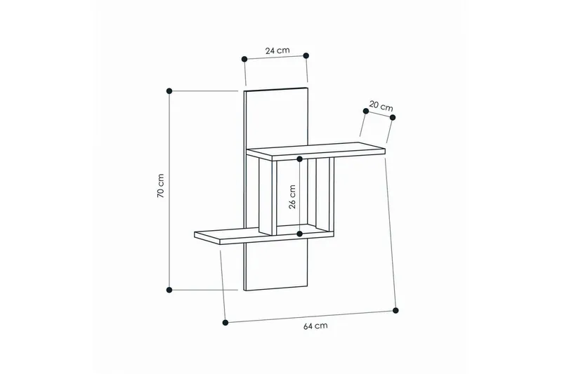 Homitis Vegghylle - Oppbevaring - Hylle - Vegghylle