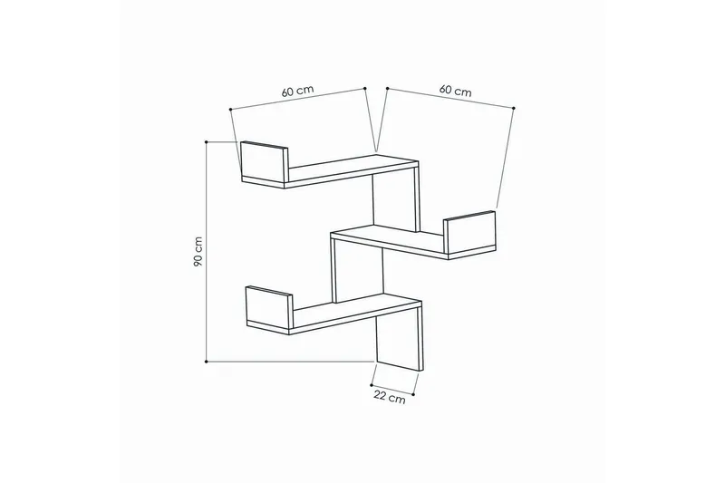 Homitis Vegghylle - Oppbevaring - Hylle - Vegghylle