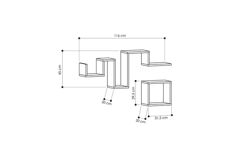 Homitis Vegghylle - Oppbevaring - Hylle - Vegghylle