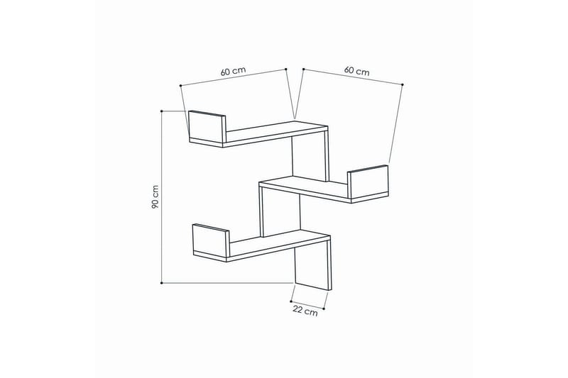 Homitis Vegghylle - Oppbevaring - Hylle - Vegghylle
