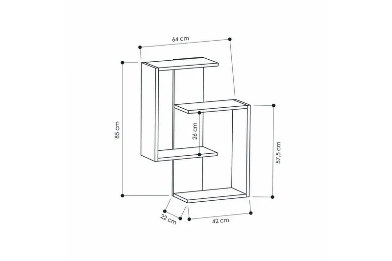Homitis Vegghylle - Oppbevaring - Hylle - Vegghylle