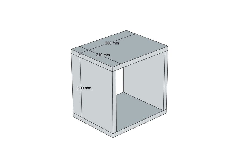 Hovdane Vegghylle 30 cm - Blå - Oppbevaring - Hylle - Vegghylle