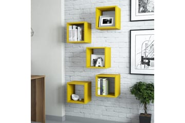 Hovdane Vegghylle 30 cm - Gul - Oppbevaring - Hylle - Vegghylle