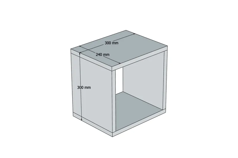 Hovdane Vegghylle 30 cm - Hvit - Oppbevaring - Hylle - Vegghylle