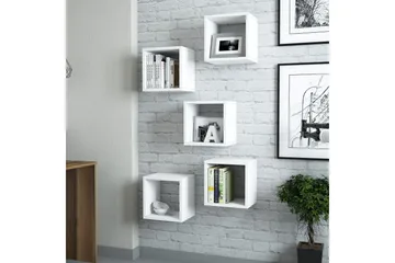 Hovdane Vegghylle 30 cm i Malt Tre - Hvit - Oppbevaring - Hylle - Vegghylle