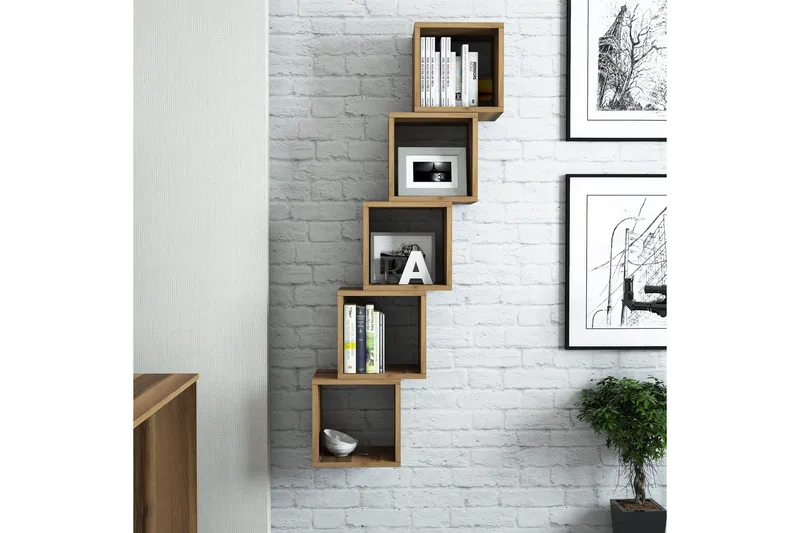 Hovdane Vegghylle 30 cm i Tre, Brun