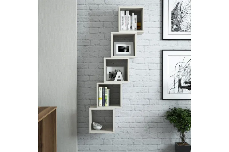 Hovdane Vegghylle 30 cm i Tre - Hvit - Oppbevaring - Hylle - Vegghylle
