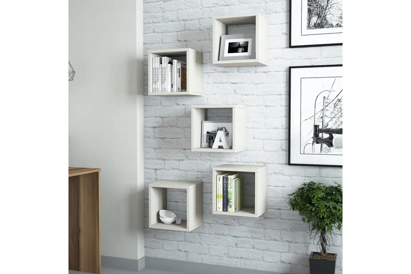 Hovdane Vegghylle 30 cm i Tre, Hvit