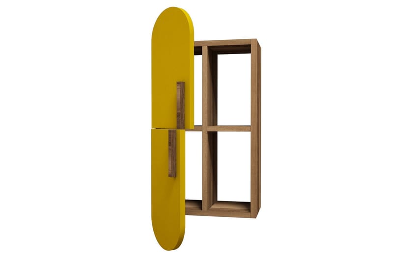 Hovdane Vegghylle 35 cm - Brun/Gul - Oppbevaring - Hylle - Vegghylle
