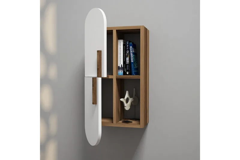 Hovdane Vegghylle 35 cm - Brun/Hvit - Oppbevaring - Hylle - Vegghylle