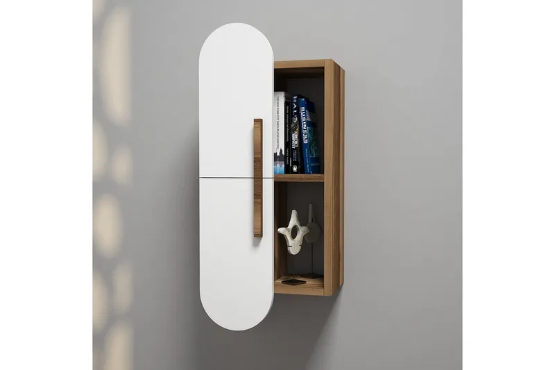 Hovdane Vegghylle 35 cm - Brun/Hvit - Oppbevaring - Hylle - Vegghylle