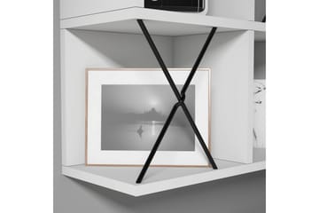 Hovdane Vegghylle 60 cm - Hvit/Svart - Oppbevaring - Hylle - Vegghylle