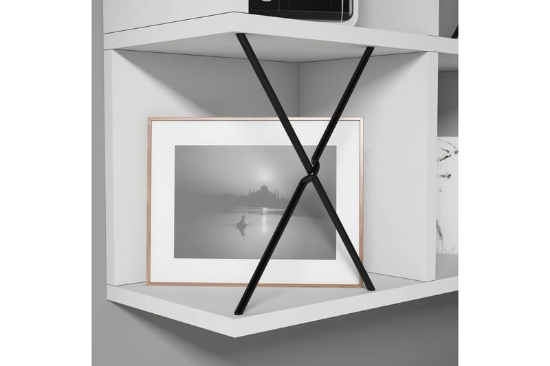 Hovdane Vegghylle 60 cm - Hvit/Svart - Oppbevaring - Hylle - Vegghylle