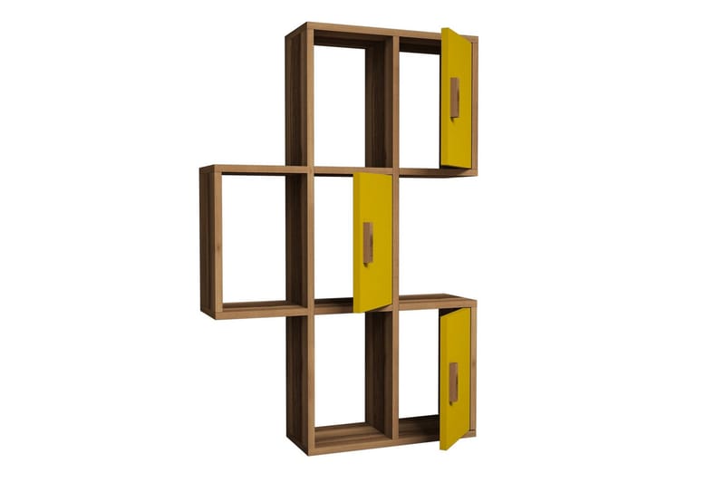 Hovdane Vegghylle 75 cm - Brun/Gul - Oppbevaring - Hylle - Vegghylle