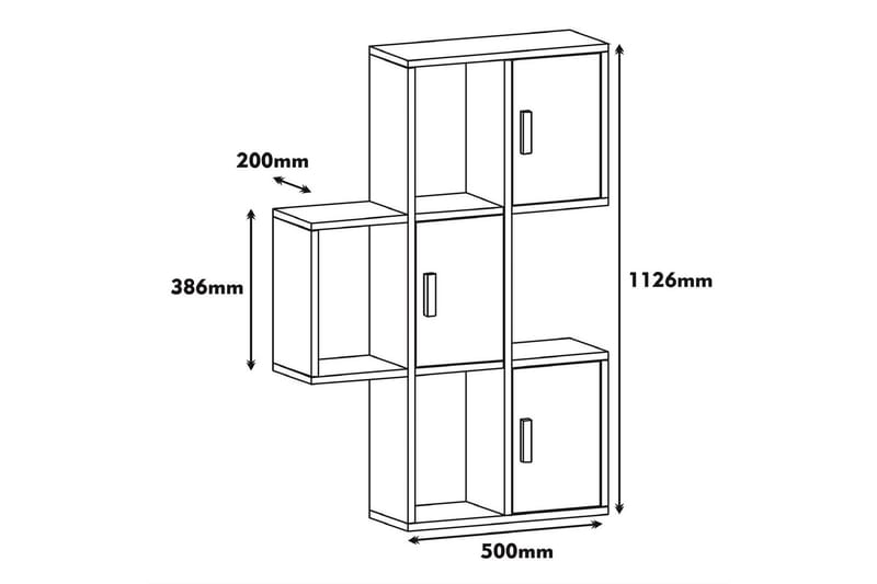 Hovdane Vegghylle 75 cm - Brun/Gul - Oppbevaring - Hylle - Vegghylle