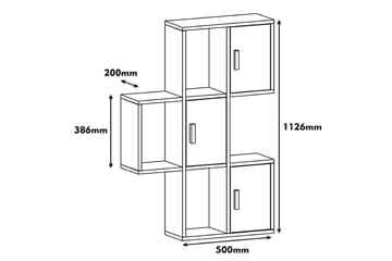 Hovdane Vegghylle 75 cm - Brun/Hvit - Oppbevaring - Hylle - Vegghylle
