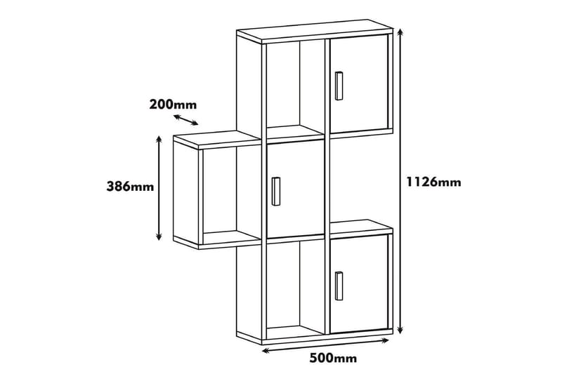 Hovdane Vegghylle 75 cm - Brun/Hvit - Oppbevaring - Hylle - Vegghylle