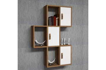 Hovdane Vegghylle 75 cm - Brun/Hvit - Oppbevaring - Hylle - Vegghylle