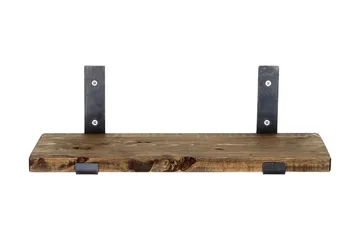 Hueter Vegghylle 40 cm - Svart / Valnøtt - Oppbevaring - Hylle - Vegghylle