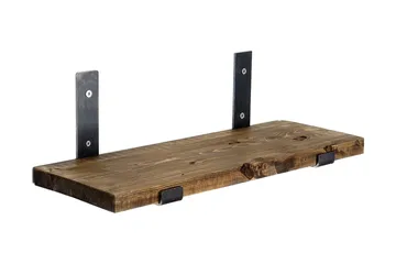 Hueter Vegghylle 40 cm - Svart / Valnøtt - Oppbevaring - Hylle - Vegghylle