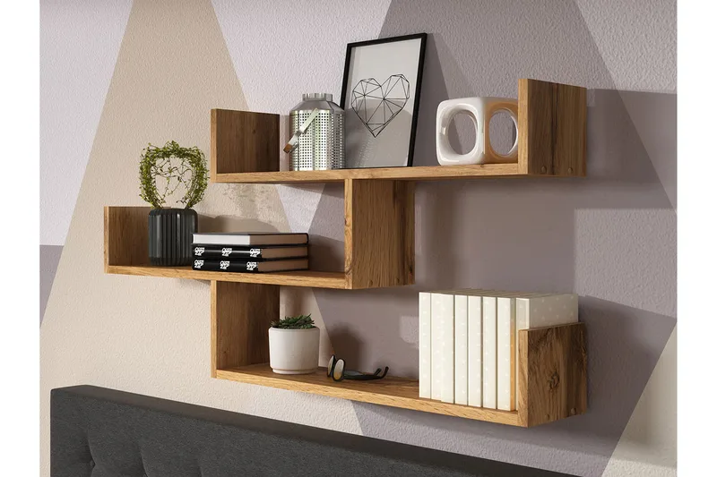 Hylle Duranus 119 cm - Brun / Natur - Oppbevaring - Hylle - Vegghylle