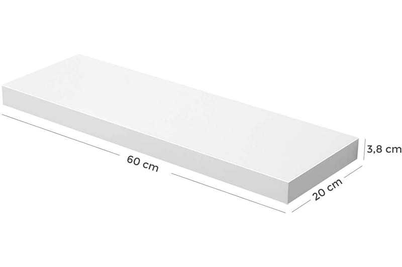 Hylle Markote 60 cm - Hvit - Vegghylle - Vegghengt oppbevaring
