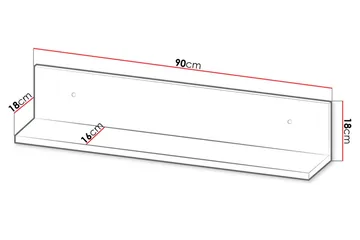 Hylle - Svart|Natur - Oppbevaring - Hylle - Vegghylle