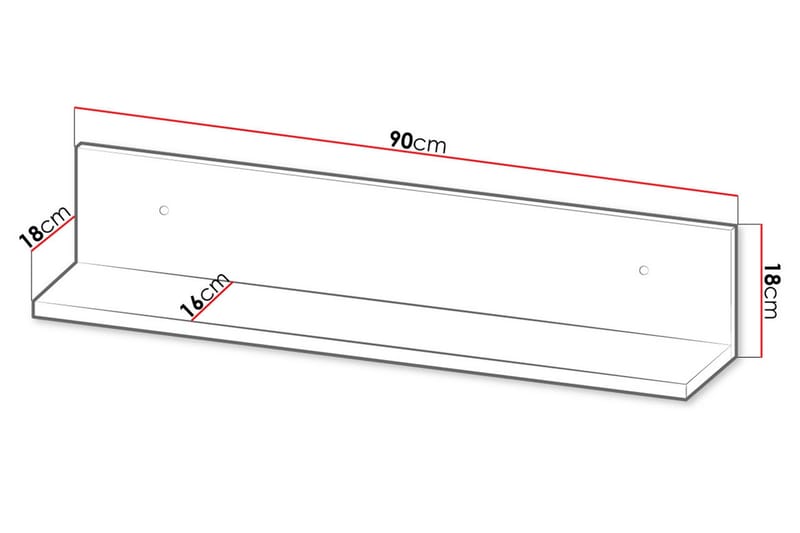 Hylle - Svart|Natur - Oppbevaring - Hylle - Vegghylle