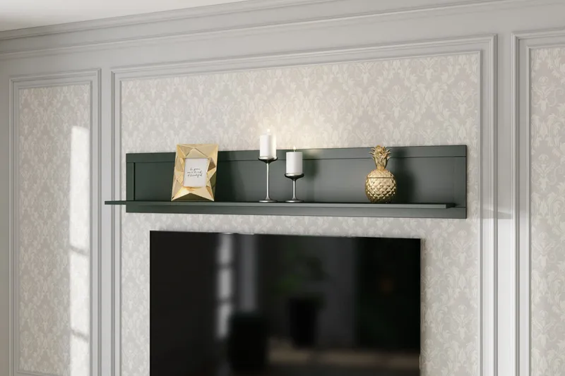 Ivreri Vegghylle 25x177 cm - Khaki/Natur - Oppbevaring - Hylle - Vegghylle