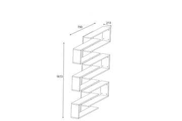 Karber Bokhylle 75 cm - Hvit - Oppbevaring - Hylle - Vegghylle