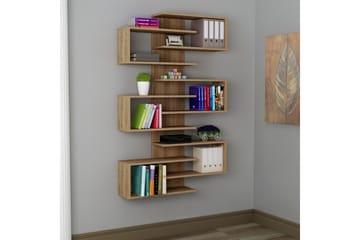 Karber Bokhylle 75 cm - Valnøtt - Oppbevaring - Hylle - Vegghylle