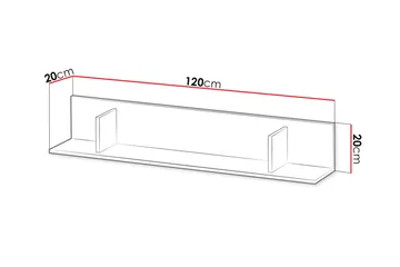 Klacksberg Vegghylle 120x20x20 cm - Oppbevaring - Hylle - Vegghylle