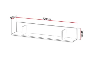 Klacksberg Vegghylle 120x20x20 cm - Oppbevaring - Hylle - Vegghylle