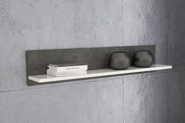 Kranea Vegghylle 22x125 cm - Grå/Hvit - Oppbevaring - Hylle - Vegghylle