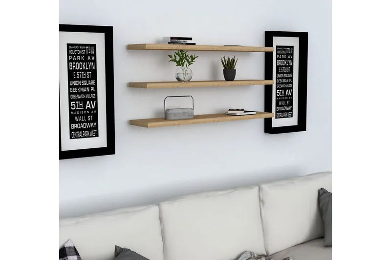 Lakasha Vegghylle 2 cm - Blå - Oppbevaring - Hylle - Vegghylle