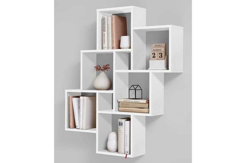 Laurio Vegghylle 81 cm - Hvit - Oppbevaring - Hylle - Vegghylle