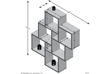 Laurio Vegghylle 81 cm - Hvit - Oppbevaring - Hylle - Vegghylle