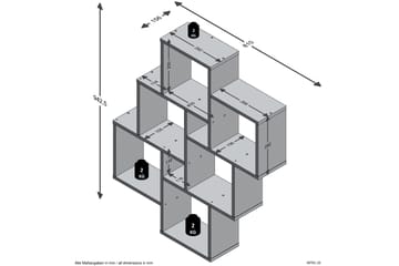 Laurio Vegghylle 81 cm - Hvit - Oppbevaring - Hylle - Vegghylle