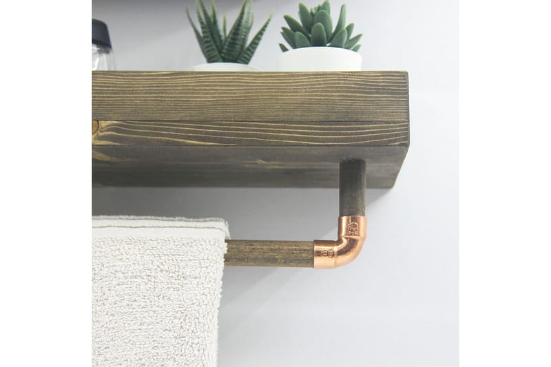 Leiasia Vegghylle 50 cm - Valnøtt - Oppbevaring - Hylle - Vegghylle